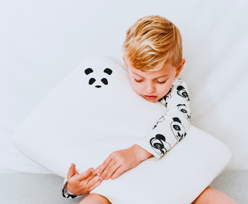 Child Hugging Panda London Memory Foam Kids Pillow With Cover