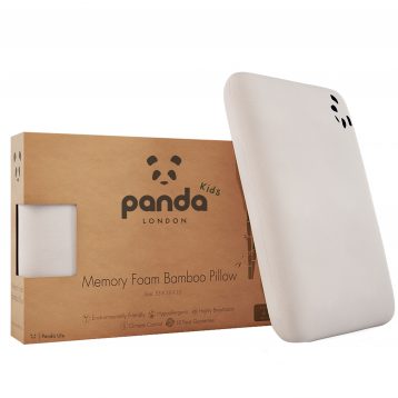 Panda Kids Memory Foam Bamboo Pillow with Kraft Paper Recyclable Packaging