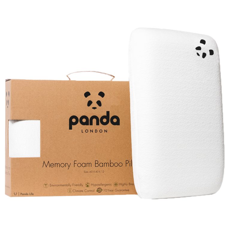 Panda Luxury Memory Foam Bamboo Pillow best pillow award 2021 with Kraft Paper Recyclable Packaging