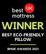 Best Mattress UK Award for Panda London Memory Foam Bamboo Pillow Winner Best EcoFriendly Pillow 2021