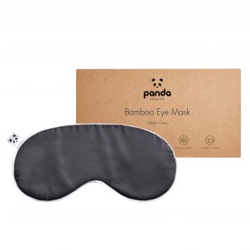 Panda London 100% Bamboo Eye Mask in Eclipse Black With Kraft Paper Packaging