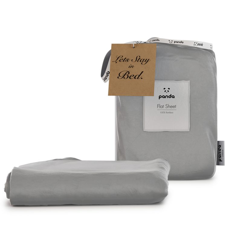 Luxuriously soft 100 Bamboo Bedding | Flat Sheet Quiet Grey